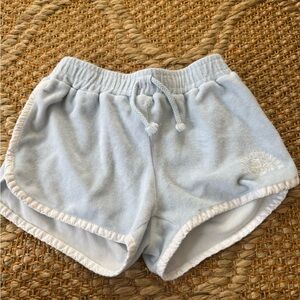 Zara Girls Light Blue Terry Cloth Lounge Shorts  - Sporty